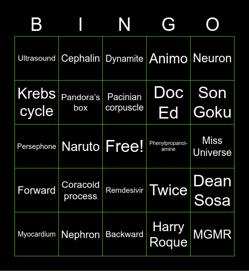 MDC Bingo! Bingo Card