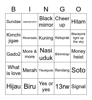 Lilis Bingo Card