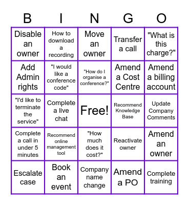 CS Bingo Card