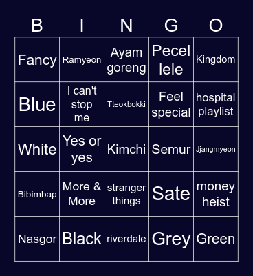 J E F F Bingo Card