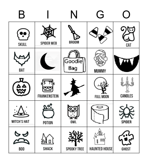 Halloween Bingo Card