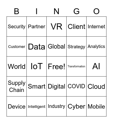 JUST US Bingo Card