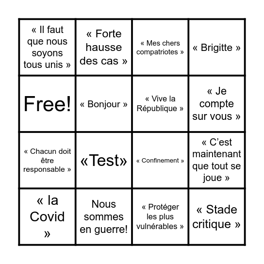 Bingo Macron Bingo Card