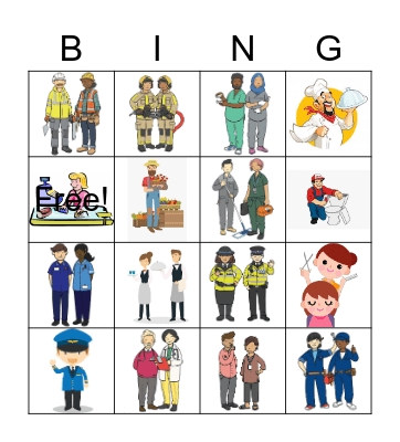 Community Helpers Bingo Card