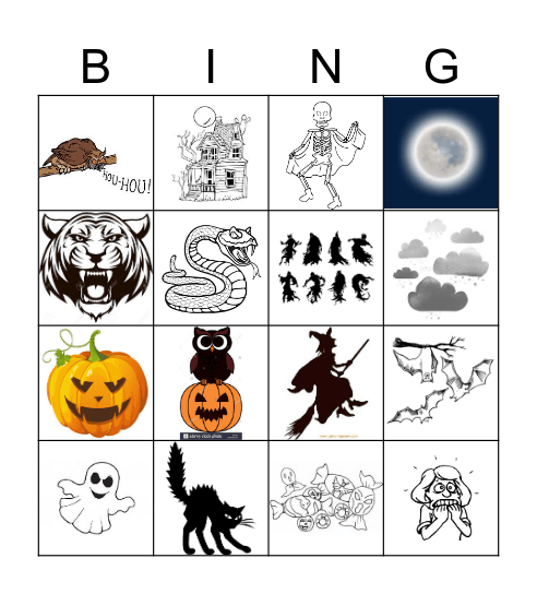 Halloween Bingo Card