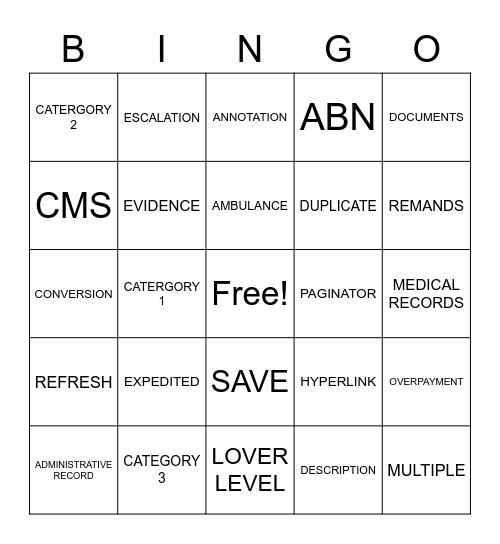 WEEK TWO BINGO Card