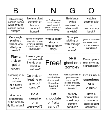 Would You Rather? Bingo Card