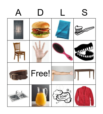 ADL Bingo Card