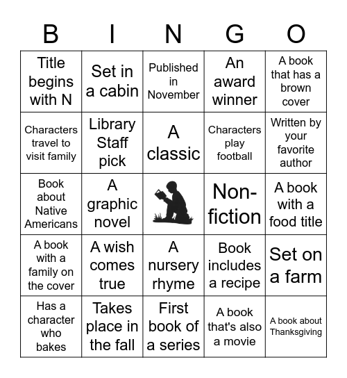 November Book Bingo Card