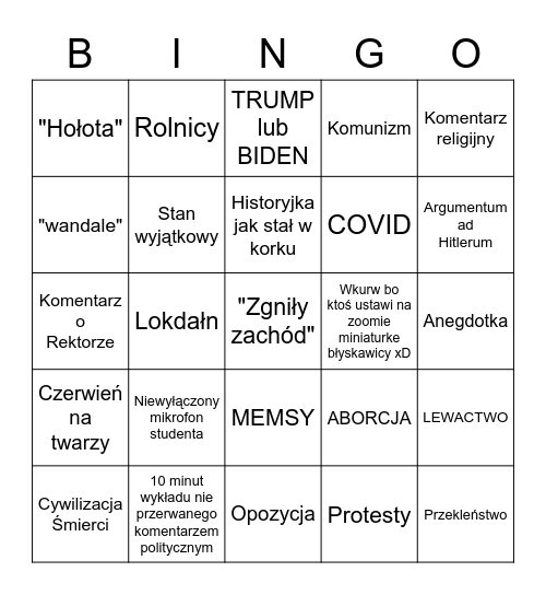 BINGO 2.0 Bingo Card