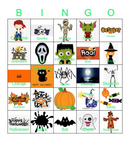Halloween Bingo Card
