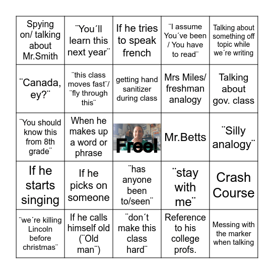 BingOster Bingo Card