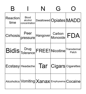 BINGO Time Bingo Card