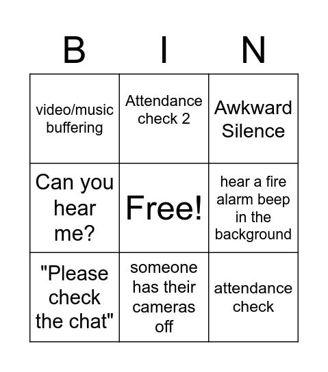 Way to Go Friday Bingo Card