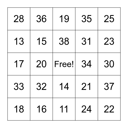 Making 10's and more... Bingo Card