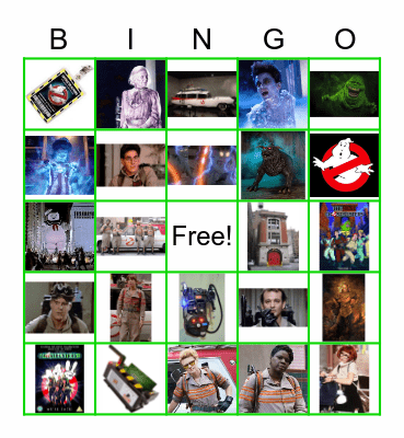 Malachi's Ghostbuster Birthday Bingo Card