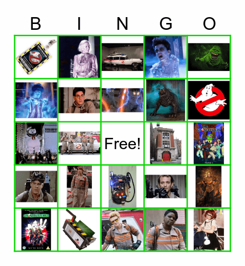 Malachi's Ghostbuster Birthday Bingo Card
