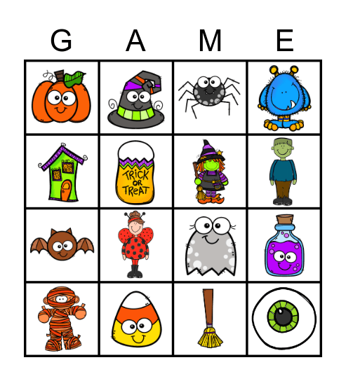 Halloween Bingo Card