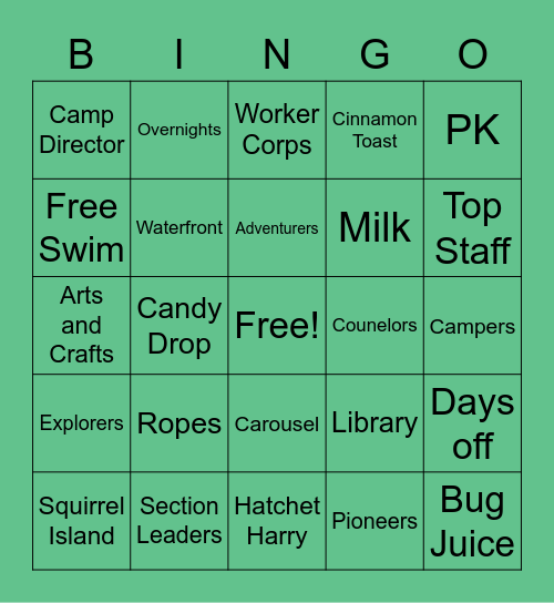 Agassiz Village Bingo Card