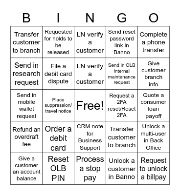Spririt Week BINGO #2 Bingo Card