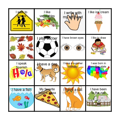 Get to Know Me BINGO Card