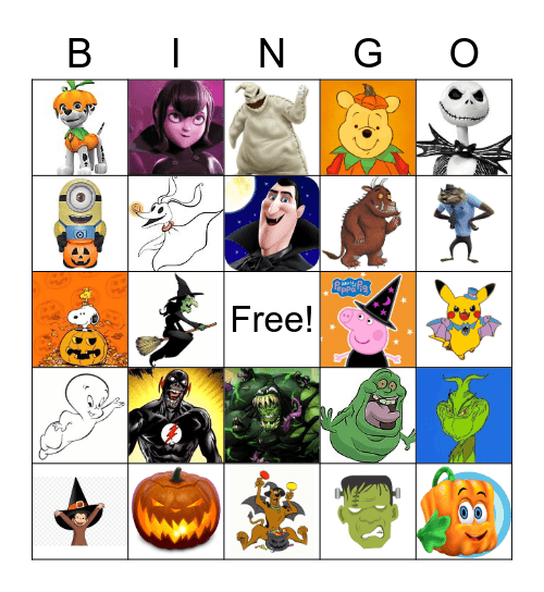 Brown Family Halloween Bingo Card