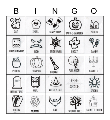 Halloween Bingo Card
