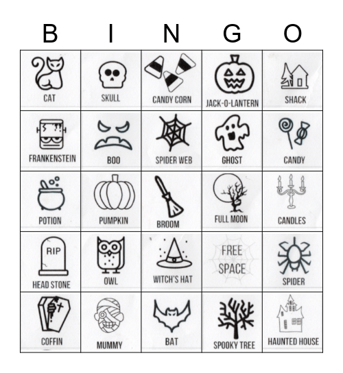 Halloween Bingo Card