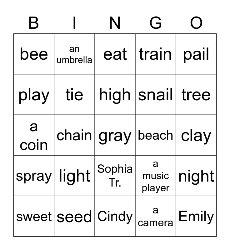 IB Bingo Card