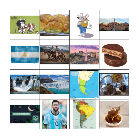 ARGENTINA BINGO Card