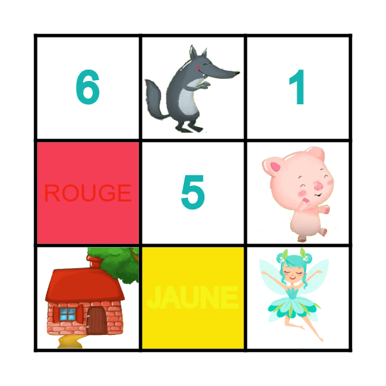 LES CONTES DE FEES Bingo Card