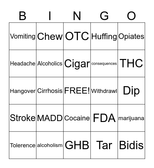 ATD Bingo Card