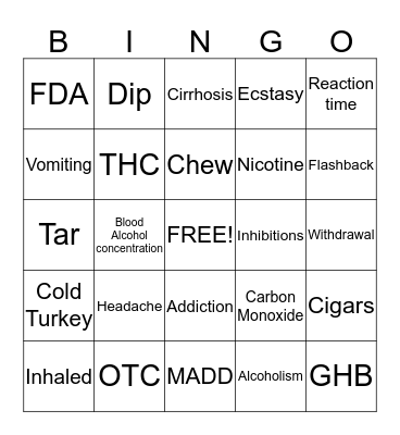 ATD Bingo Card