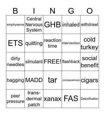 ATD's Bingo Card
