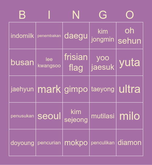 BUSTEDclsd BINGO Card