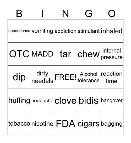 ATD Bingo Card