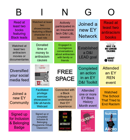 Insurance Technology Allyship Bingo Card