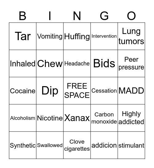 ATD Bingo Card