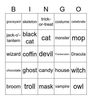 HALLOWEEN Bingo Card