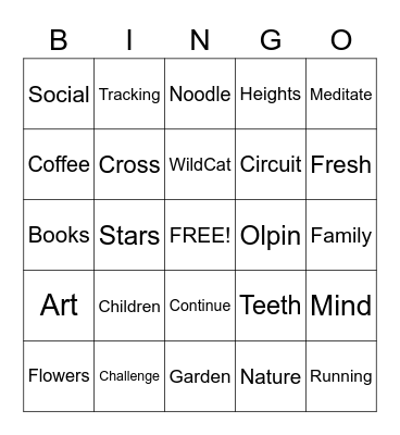 #ea19898410731ae3 Bingo Card