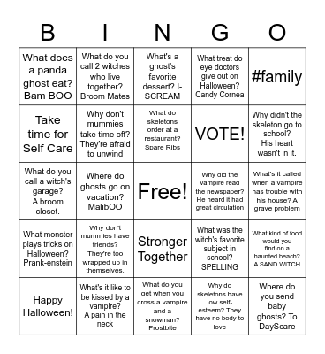 Halloween Bingo Card