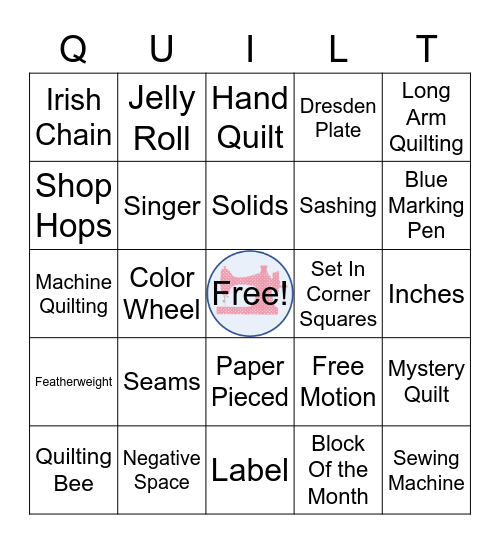 QUILTO Bingo Card
