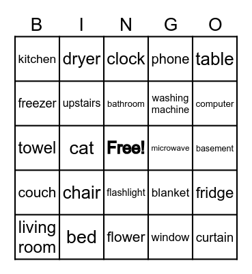 HOME Bingo Card