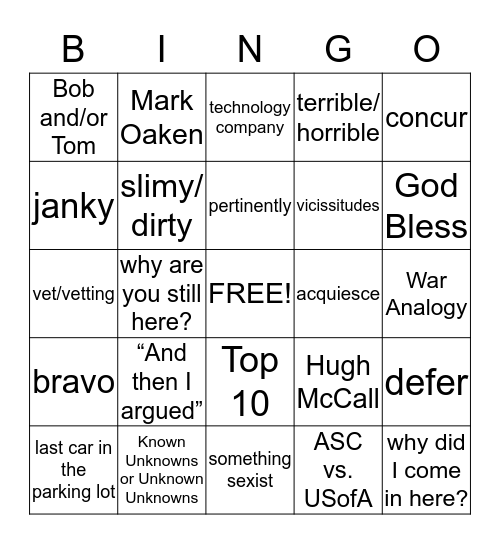 Bingo Card