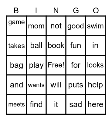 Untitled BingoFwords from Friends Bingo Card