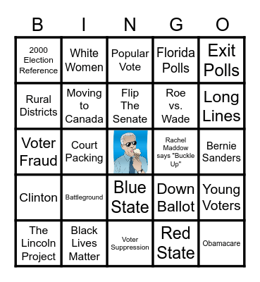 Election Night Bingo Card