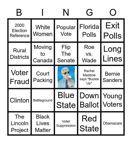 Election Night Bingo Card