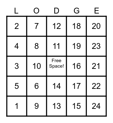 Cummer Lodge - 50th Anniversary Bingo! Bingo Card