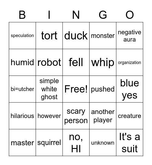 Conversation Bingo Card