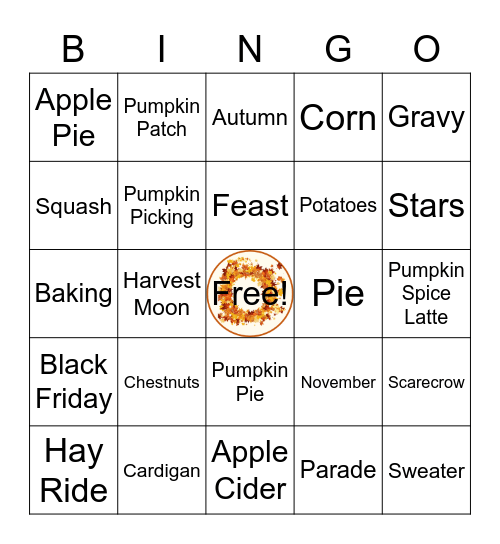 It's Fall Ya'll Bingo Card